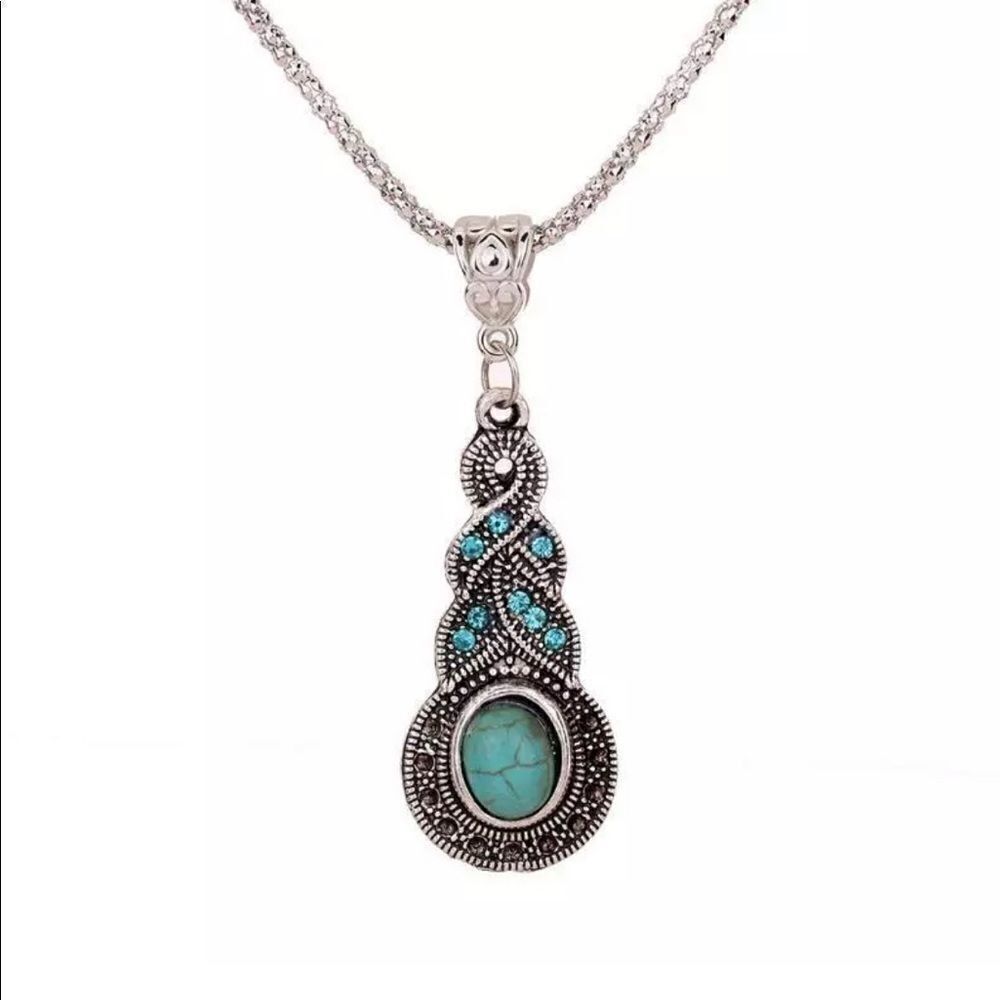 Silver Turquoise Necklace  